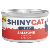 Пълноценна консервирана храна за котки GimCat  SHINYCAT JELLY SALMON парченца сьомга в желе